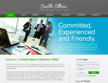 Alvarado website template preview for accounting firms