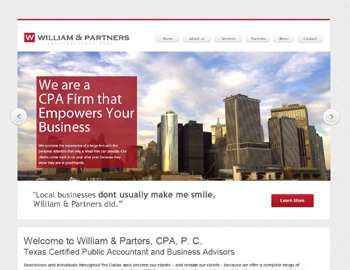 Fremont website template preview for accounting firms