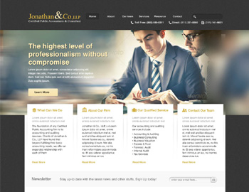 Kerrville website template preview for accounting firms