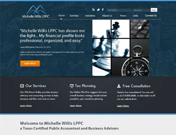 Lexington website template preview for accounting firms