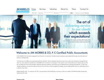 Marquez website template preview for accounting firms