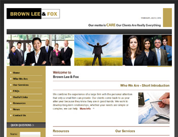 Middleton website template preview for accounting firms