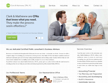 Savannah website template preview for accounting firms
