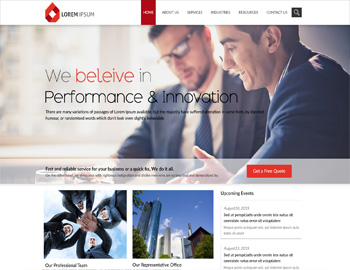 Sidney website template preview for accounting firms