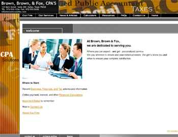 Southwest website template preview for accounting firms