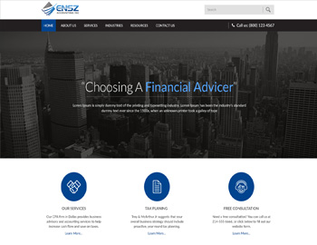 Truitt website template preview for accounting firms