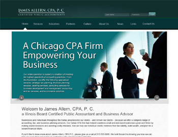 Wheaton website template preview for accounting firms