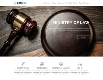 Austin Law website template preview for accounting firms