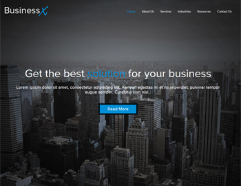 BusinessX website template preview for accounting firms