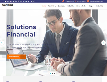 Garland website template preview for accounting firms