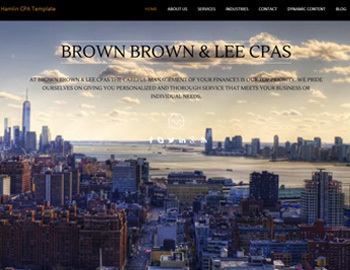 Hamlin website template preview for accounting firms