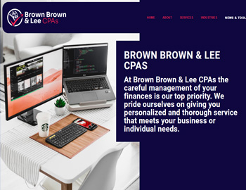 Haskell website template preview for accounting firms