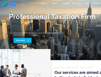 Navarro website template preview for accounting firms