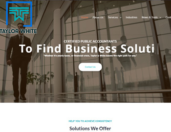Quinlan website template preview for accounting firms