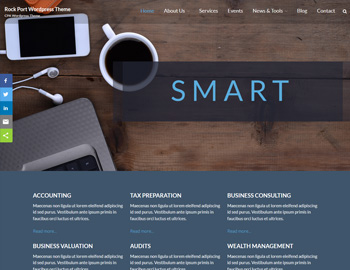 Rockport website template preview for accounting firms
