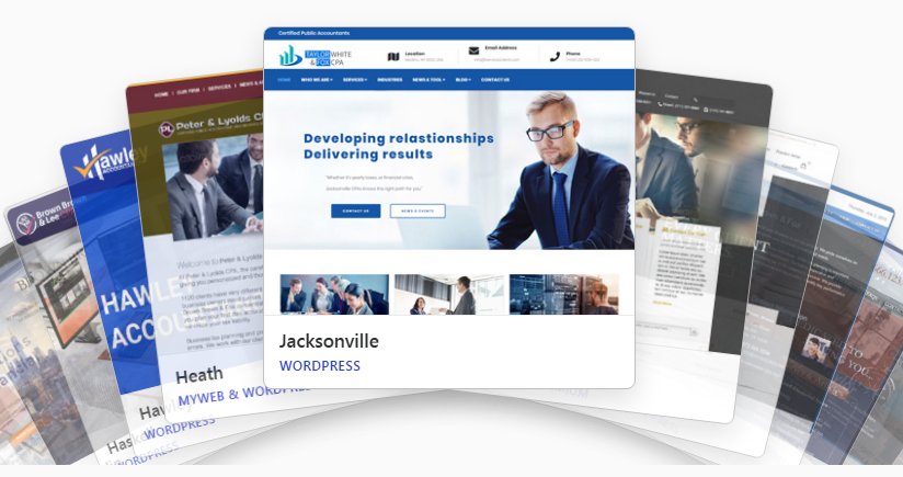 Browse 76 CPA website templates in the template picker