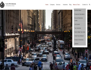 York website template preview for accounting firms